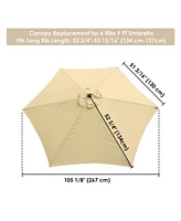 9 Ft Patio Umbrella Replacement Canopy Market Table Top Outdoor Beach Balcony