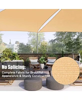 2 Pack Ft 97% Uv Block Triangle Sun Shade Sail Canopy Cover Net Outdoor Patio