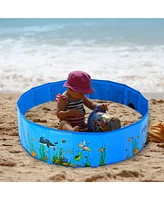 Yescom Foldable Pet Swimming Pool Anti-slip Pvc Portable Bath Tub for Dog Cat Kid