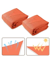 2 Pack 19x13 Ft 97% Uv Block Rectangle Sun Shade Sail Canopy Outdoor Patio Pool