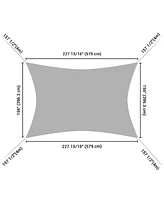 2 Pack 19x13 Ft 97% Uv Block Rectangle Hdpe Sun Shade Sail Canopy Cover Net Park