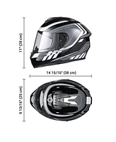 Ahr Run-F3 Full Face Motorcycle Helmet Dot Approved Street Bike Motocross Xxl