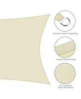 16x16 Ft 97% Uv Block Square Sun Shade Sail Top Canopy Outdoor Patio Pool 2 Pack
