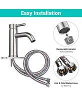 Aquaterior Single Handle Vessel Faucet Bathroom Basin Mixer 2 Packs