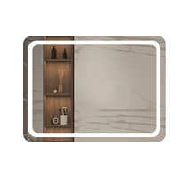 Streamdale Furniture Led Bathroom Vanity Mirror - Polished Crystal, Smartly Lit