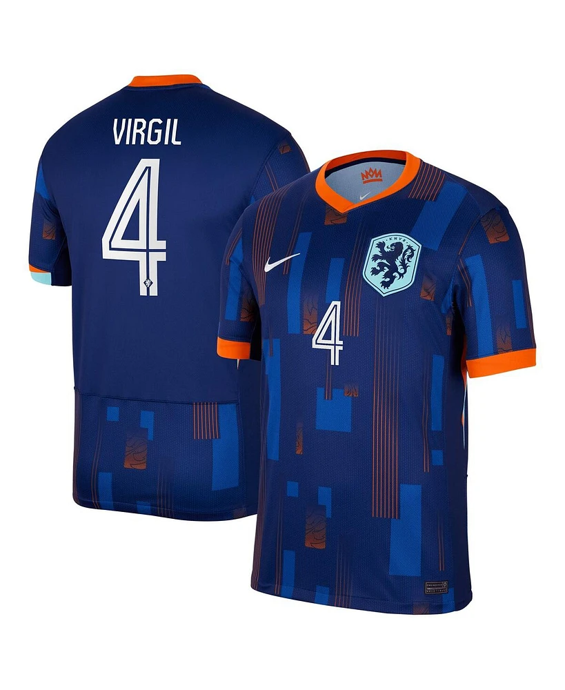 Nike Men's Virgil van Dijk Blue Netherlands National Team 2024 Away Replica Jersey