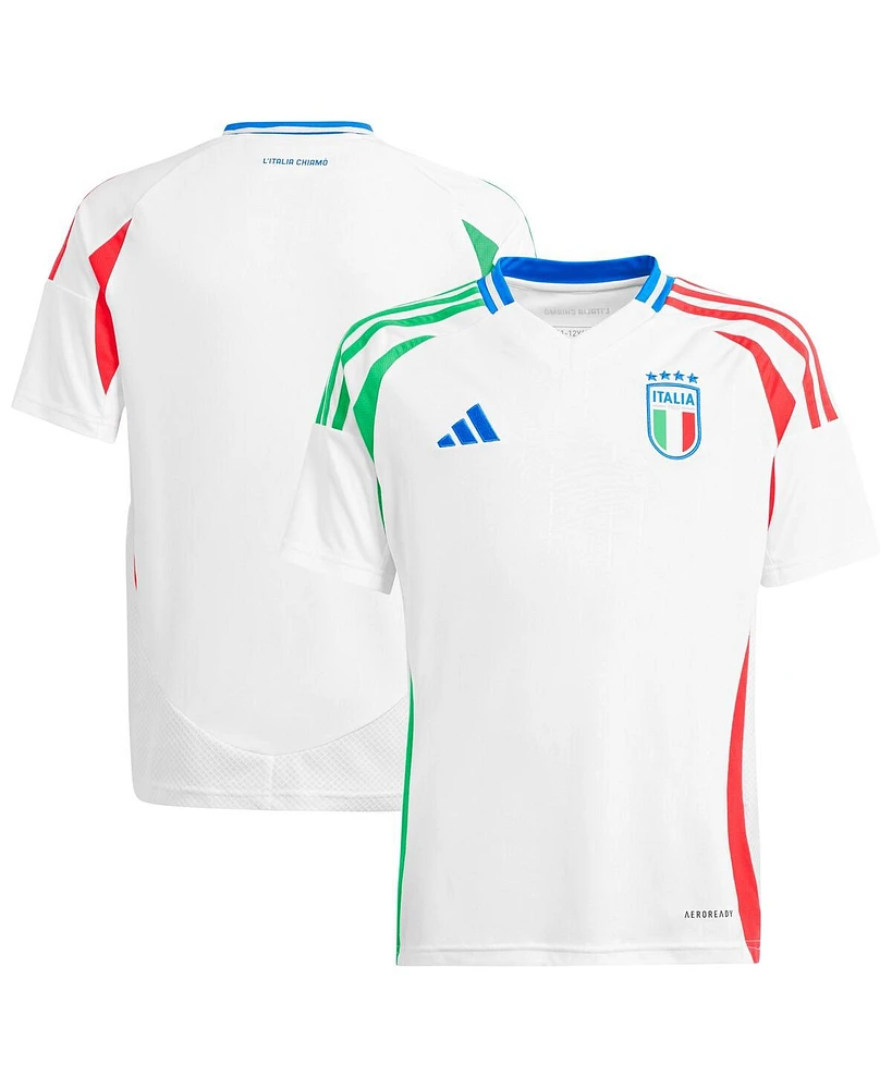 Adidas Big Boys and Girls White Italy National Team 2024 Away Replica Jersey