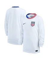 Nike Big Boys and Girls White Uswnt 2024 Home Stadium Replica Long Sleeve Jersey