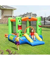 Inolait Inflatable Castle Bounce House Jumper Kids Playhouse with Slider