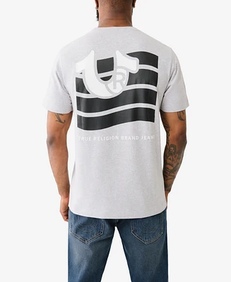 True Religion Men's Short Sleeve High Density Flag Tee