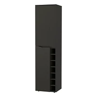 Fm Furniture Maya Tall Bar Cabinet, Seven Built-in Wine Rack, Extendable Shelf, Double Door Cabinet