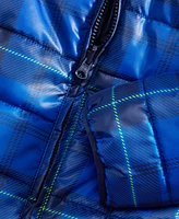 Epic Threads Little & Big Boys Camp Plaid Reversible Hooded Puffer Jacket, Created for Macy's