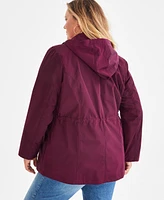 Style & Co Women's Hooded Anorak, Pp-4X