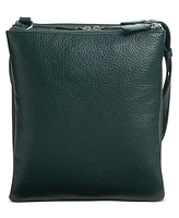 Giani Bernini Triple-Zip Pebble Leather Dasher Crossbody