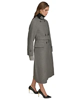 Donna Karan New York Women's Double-Breasted Belted Wrap Coat