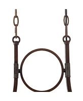 Franklin Iron Works Tafford Warm Mahogany Wood Island Linear Pendant Chandelier 43 1/4" Wide Farmhouse Rustic Clear Scavo Glass Faux Candle Shades 8-L