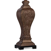 Edgar 29" Tall Curved Urn Traditional End Table Lamp Brown Bronze Finish Single Fabric Shade Living Room Bedroom Bedside Nightstand House Office Home