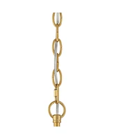 Possini Euro Design Carrine Light Brass Gold Pendant Chandelier Lighting 15 1/4" Wide Modern Clear Crystal Accents 4-Light Fixture for Dining Room Hou