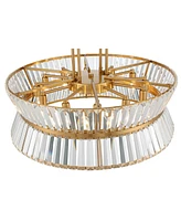 Vienna Full Spectrum Melwick Soft Gold Chandelier Lighting 28" Wide Modern Crystal Hourglass Shade 12-Light Fixture for Dining Room House Home Foyer K