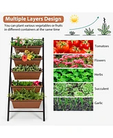 Costway 5-tier Vertical Garden Planter Box Elevated Raised Bed