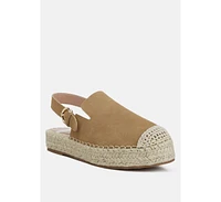Affie suede slingback strap espadrilles