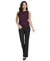 Calvin Klein Women's Ribbed Sleeveless Crewneck Sweater