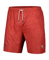 Tommy Bahama Men's Red Tampa Bay Buccaneers Naples Layered Leaves Swim Shorts