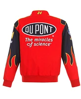 Jh Design Men's Red Jeff Gordon DuPont Twill Driver Uniform Full-Snap Jacket