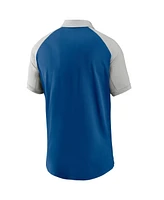 Nike Men's Royal Indianapolis Colts Raglan Tri-Blend Performance Polo