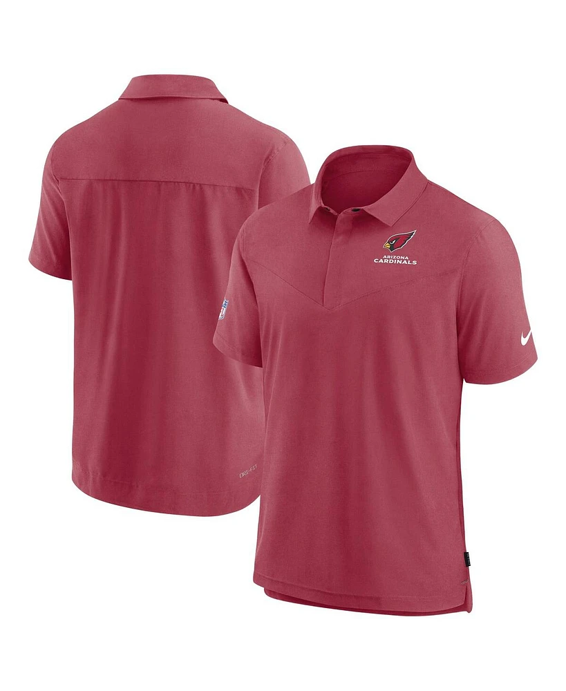 Nike Men's Cardinal Arizona Cardinals Sideline Lockup Performance Polo