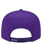 New Era Men's Purple Los Angeles Lakers Evergreen Script Side Patch 9FIFTY Snapback Hat