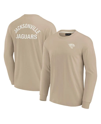 Fanatics Signature Men's and Women's Khaki Jacksonville Jaguars Elements Super Soft Long Sleeve T-Shirt