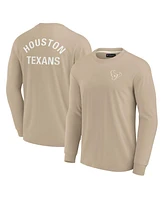 Fanatics Signature Men's and Women's Khaki Houston Texans Elements Super Soft Long Sleeve T-Shirt