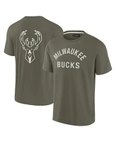 Fanatics Signature Men's and Women's Olive Milwaukee Bucks Elements Super Soft Short Sleeve T-Shirt