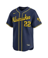 Nike Men's Christian Yelich Navy Milwaukee Brewers Alternate Limited Player Jersey