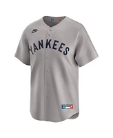 Nike Men's Mickey Mantle Gray New York Yankees Throwback Cooperstown Collection Limited Jersey