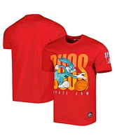 Freeze Max Men's and Women's Red Space Jam: A New Legacy Bugs Bunny Basketball T-Shirt