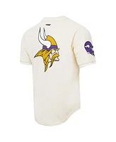 Pro Standard Men's Cream Minnesota Vikings Retro Classic Mesh Button-Up Shirt