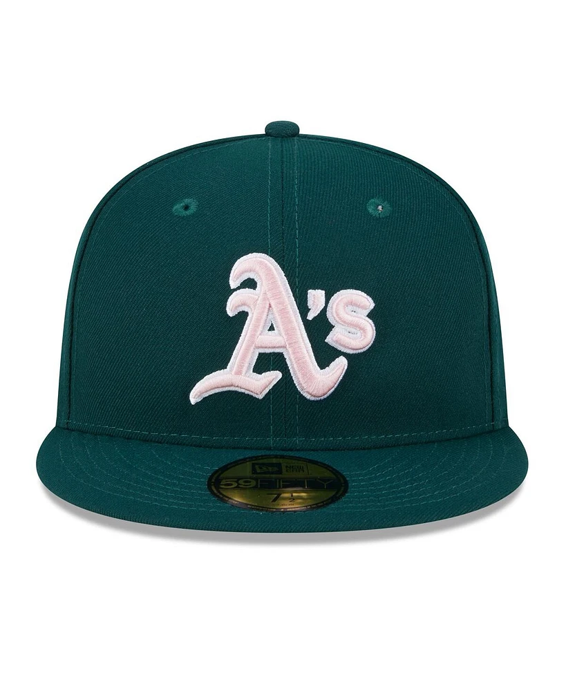 New Era Men's Green Oakland Athletics 2024 Mother's Day On-Field 59FIFTY Fitted Hat