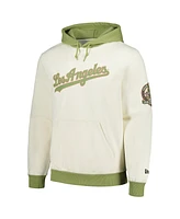 New Era Men's Cream/Green Los Angeles Dodgers Color Pop Pullover Hoodie