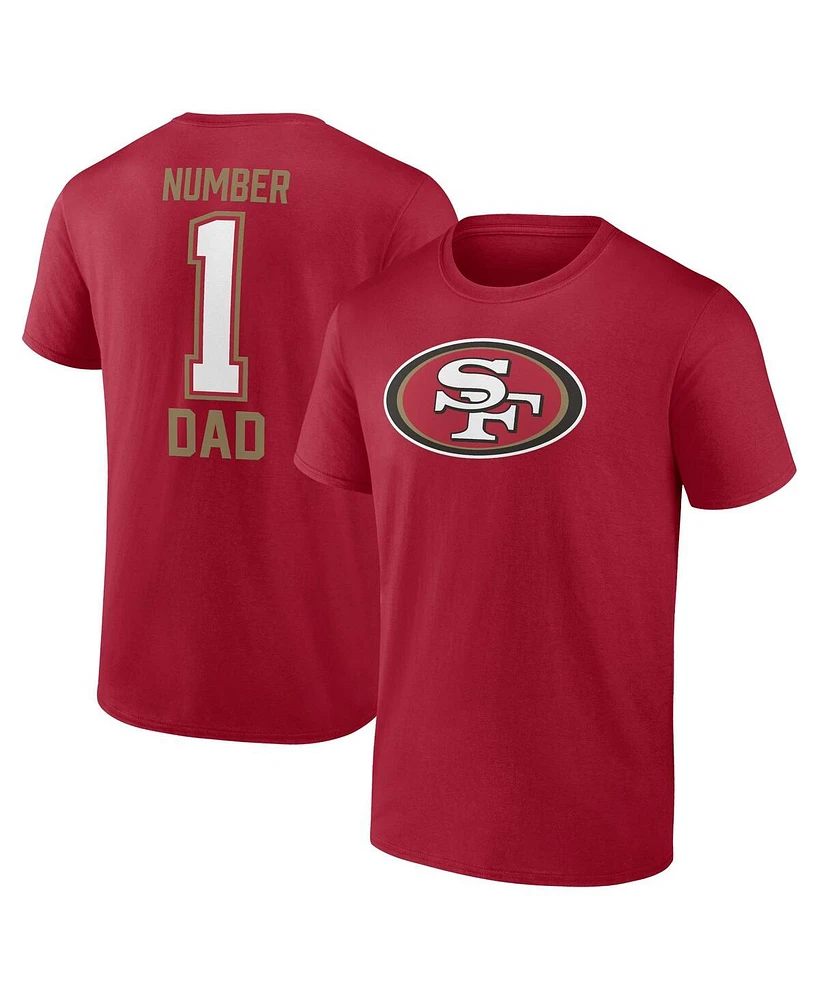 Fanatics Men's Scarlet San Francisco 49ers 1 Dad T-Shirt