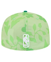 New Era Men's Kelly-Green Boston Celtics Palm Fronds 2-Tone 59FIFTY Fitted Hat