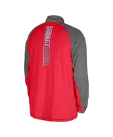 New Era Men's Red St. Louis Cardinals Father's Day Raglan Quarter-Zip Top