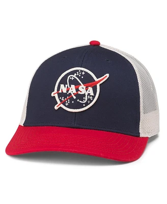 American Needle Men's Navy/Red Nasa Back Range Trucker Adjustable Hat