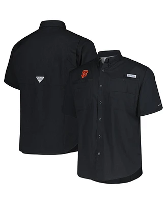 Columbia Men's Black San Francisco Giants Tamiami Omni-Shade Button-Down Shirt