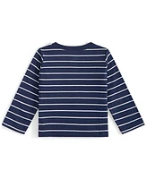 First Impressions Baby Boys Joey Holiday Car-Print Stripe Long-Sleeve T-Shirt, Created for Macy's