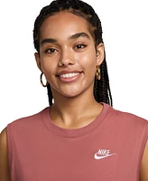 Nike Women's Sportswear Club Cropped Sleeveless T-Shirt