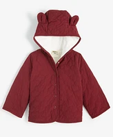 First Impressions Baby Girls Hooded Quilted Fleece-Lined Jacket, Created for Macy's