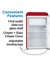 Commercial Cool 4.0 Cu. Ft. Retro Refrigerator,Red