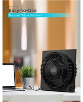 Black+Decker Portable 9 Inch Box Fan, 3 Speed Settings & Self Standing